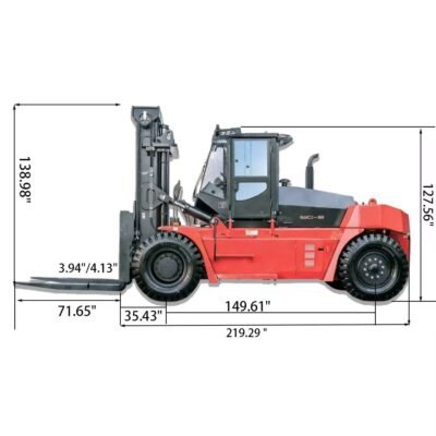 16 Ton Diesel Forklift CPD160 Heavy Duty Internal Combustion Forklift with 900mm Load Center for Industrial & Port Handling